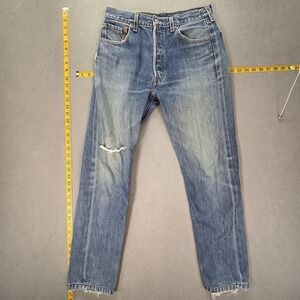 VTG Levis 501 Jeans Mens Medium Wash Blue Straight Made in USA Fits 28x29